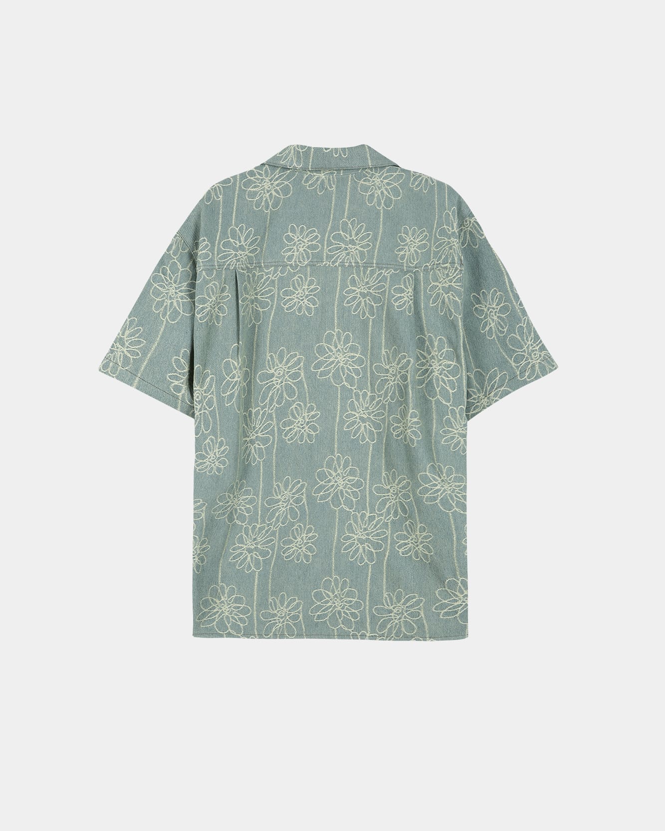 Shirt Flower Embroidery Denim