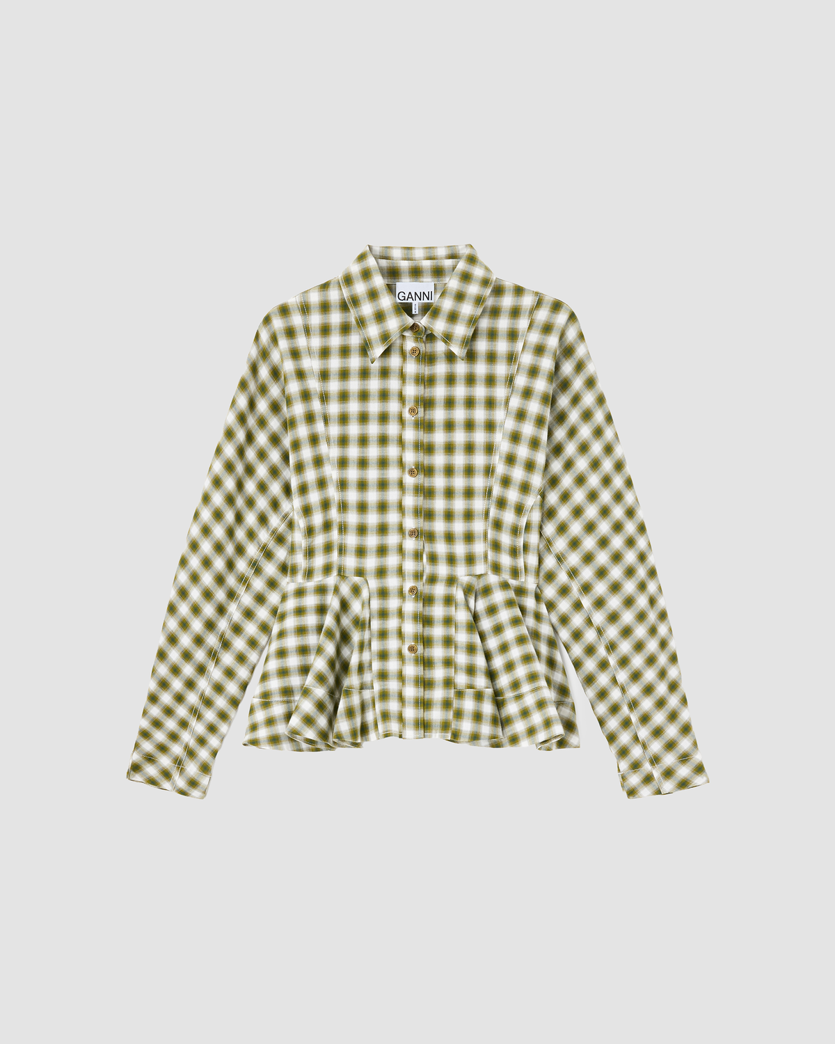 Shirt Check Flannel Green Moss
