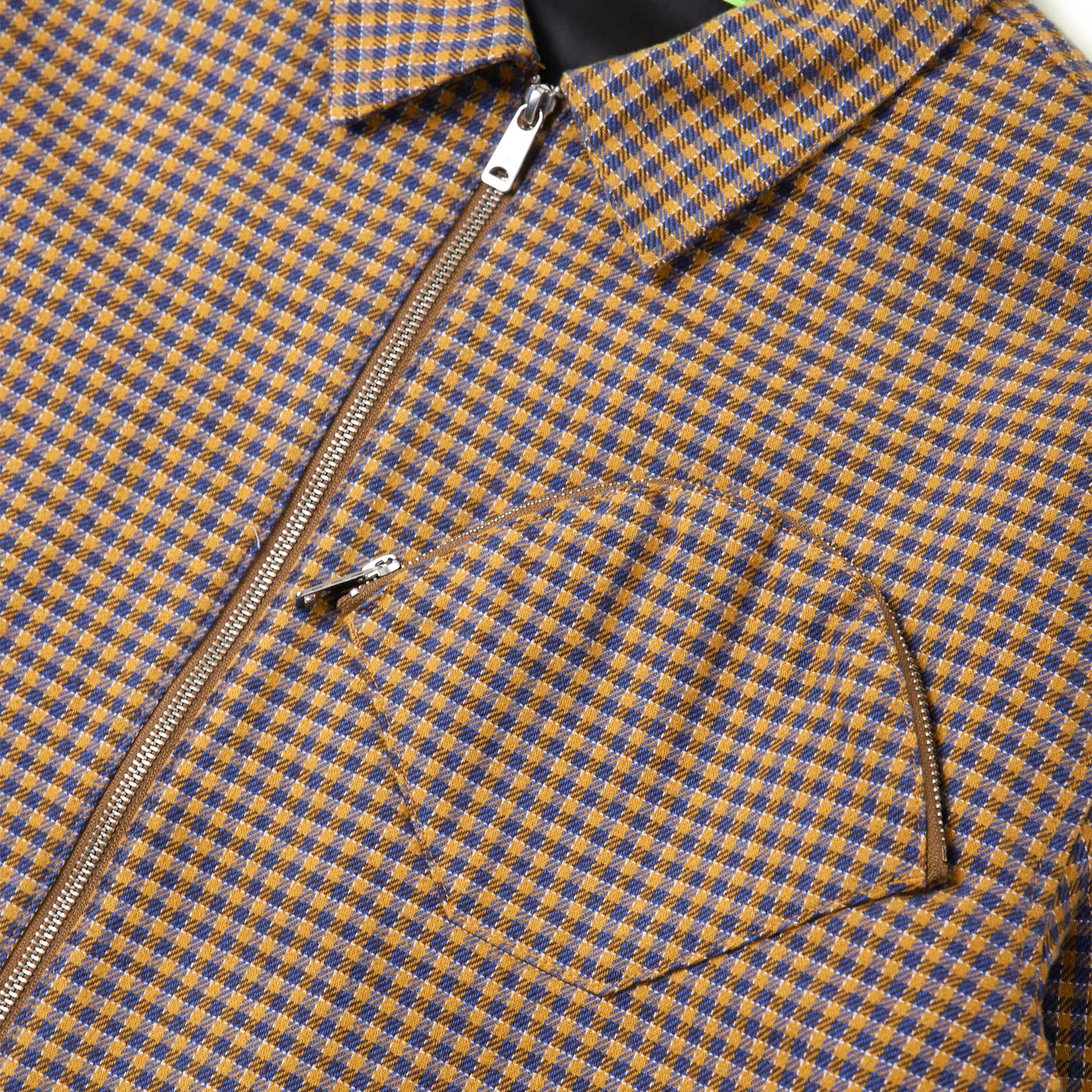 Jacket Oyster Zip Brown&Blue