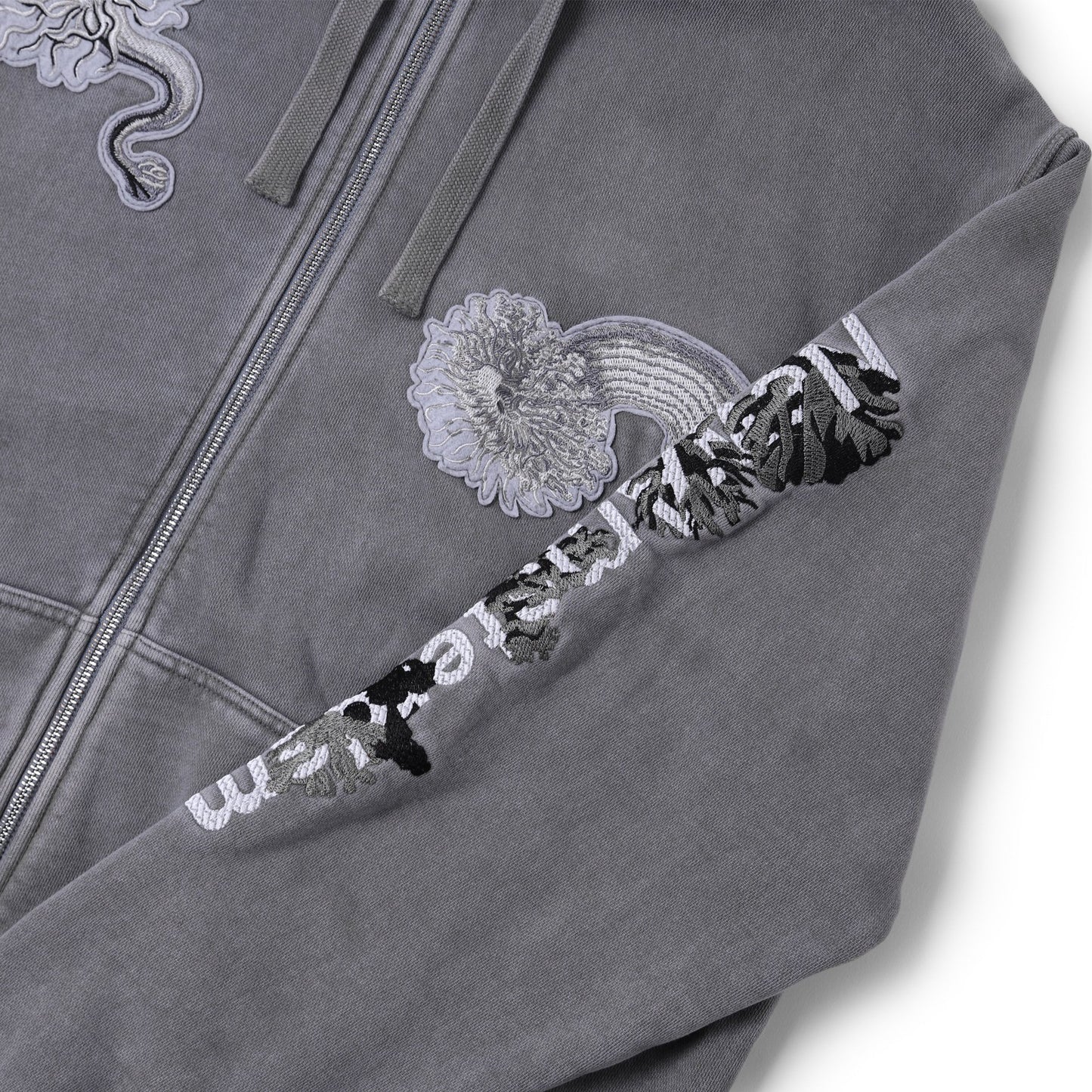 Hoodie Anemone Zip Grey