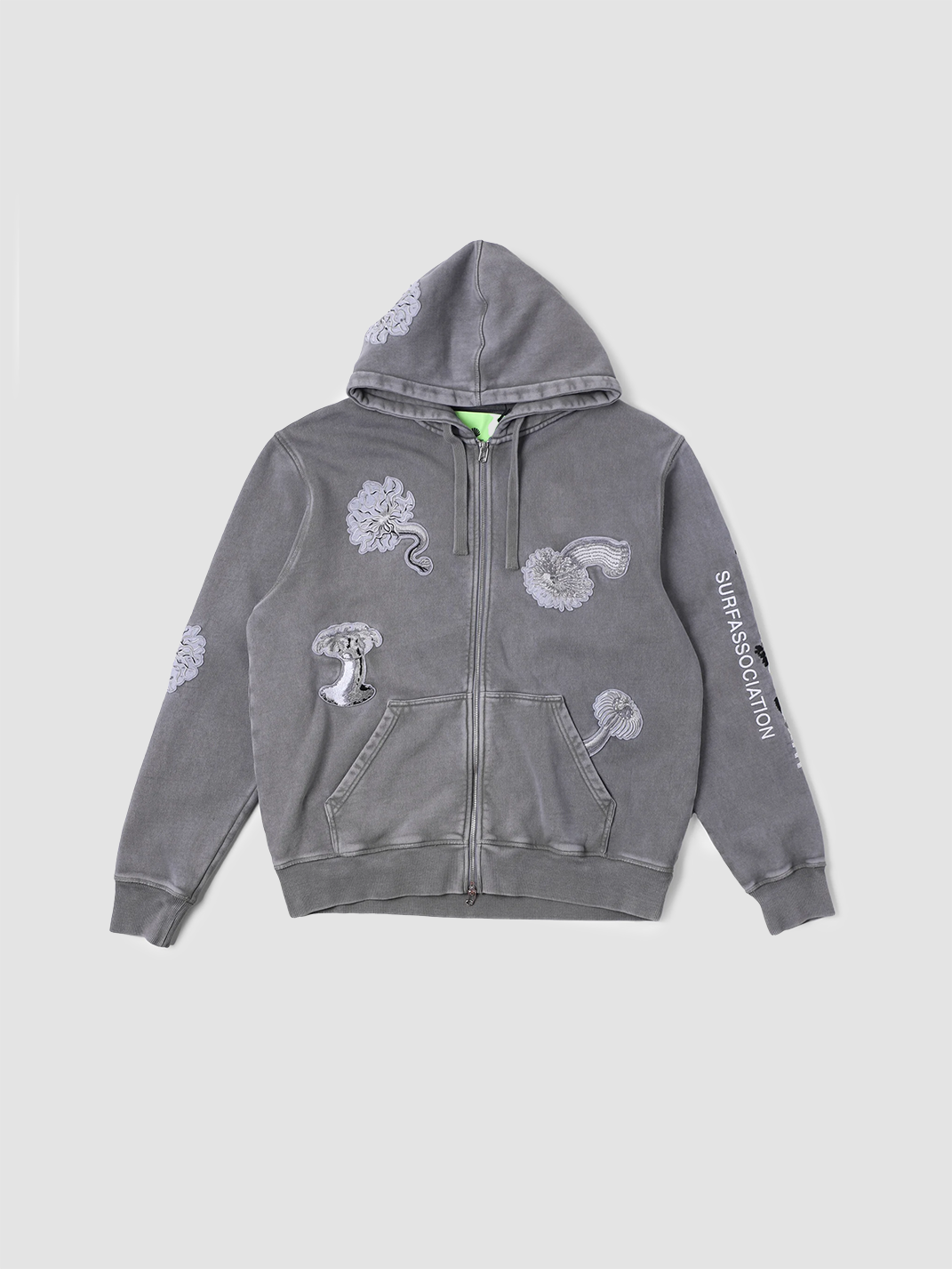 Hoodie Anemone Zip Grey