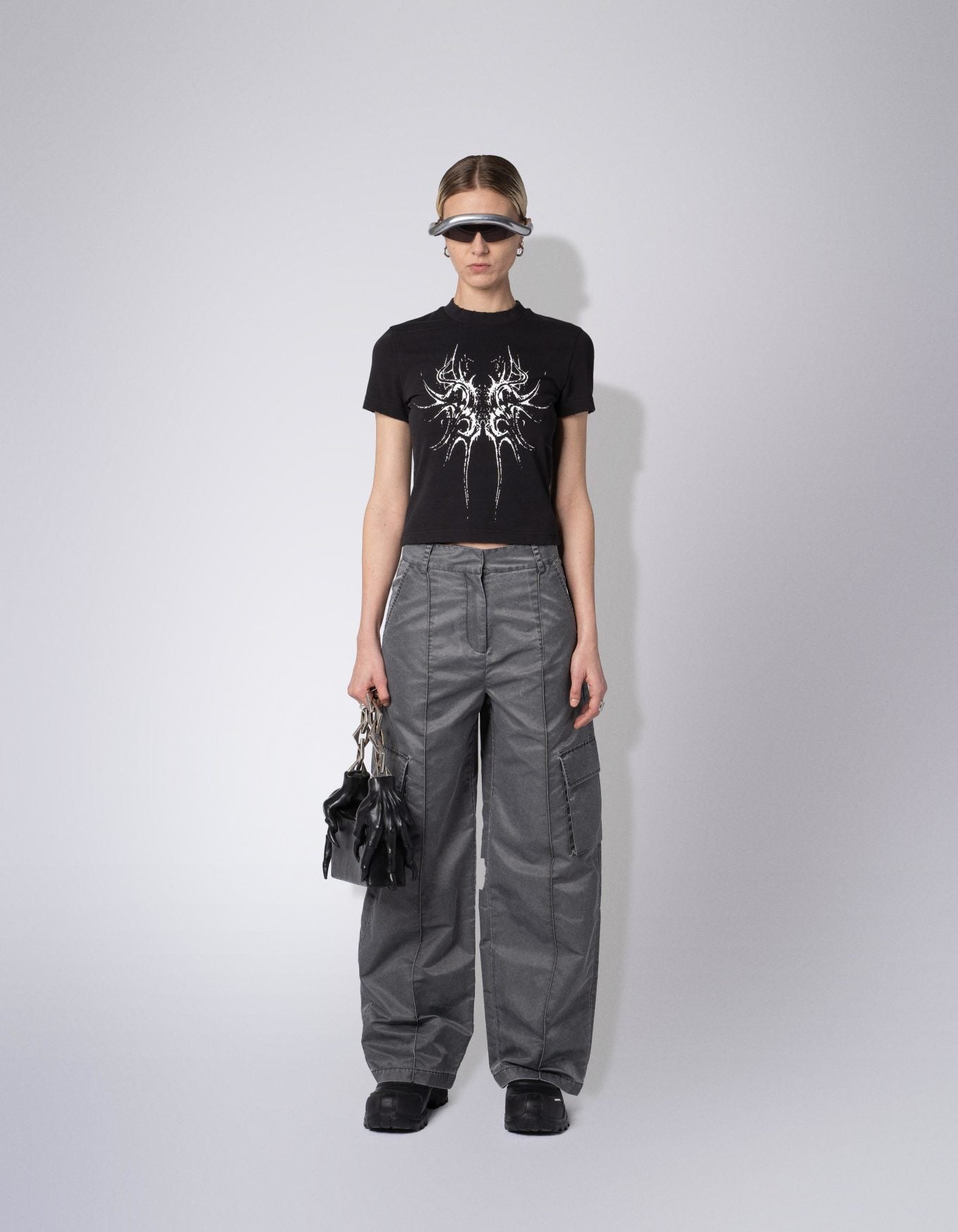 T-shirt Butterfly Tribal Black