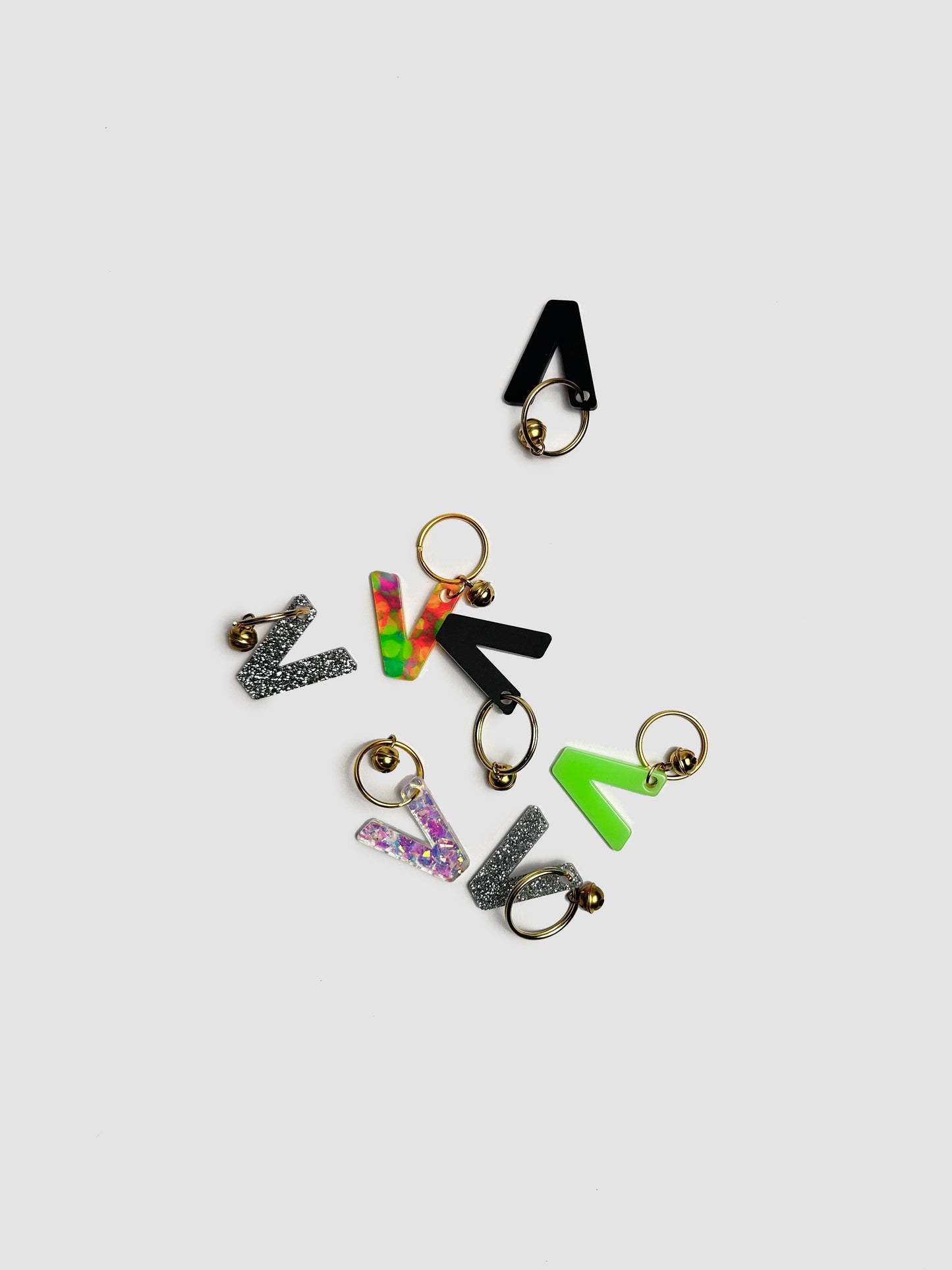 V Letter Keychain