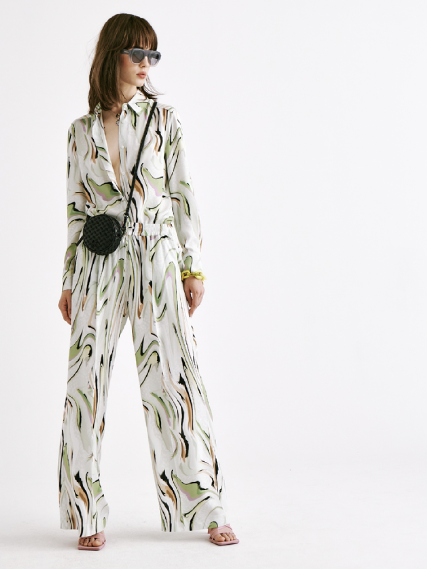 Blouse Byka Marble Wave Green