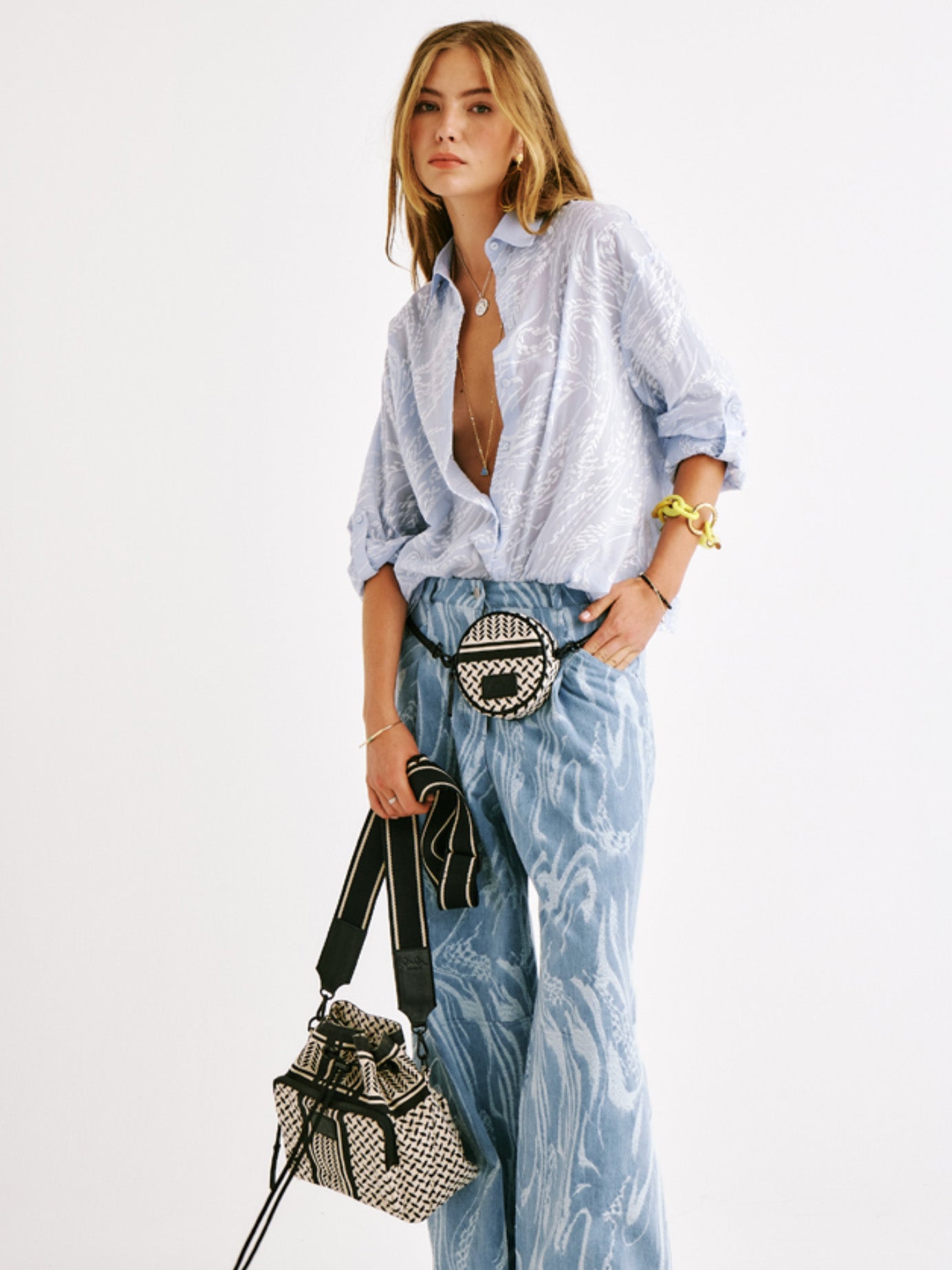 Blouse Baho Heritage Wave Blue