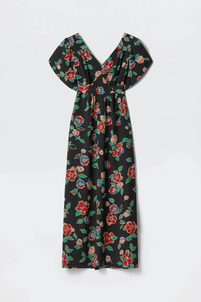 Dress Riella Floral Charcoal