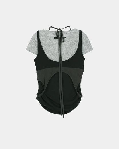 T-shirt Upside-Down Grey & Black