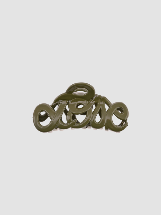 Hair Clip Love Olive Small