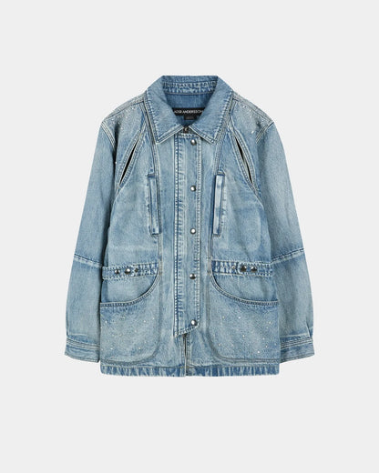 Jacket Jeweled Denim Blue
