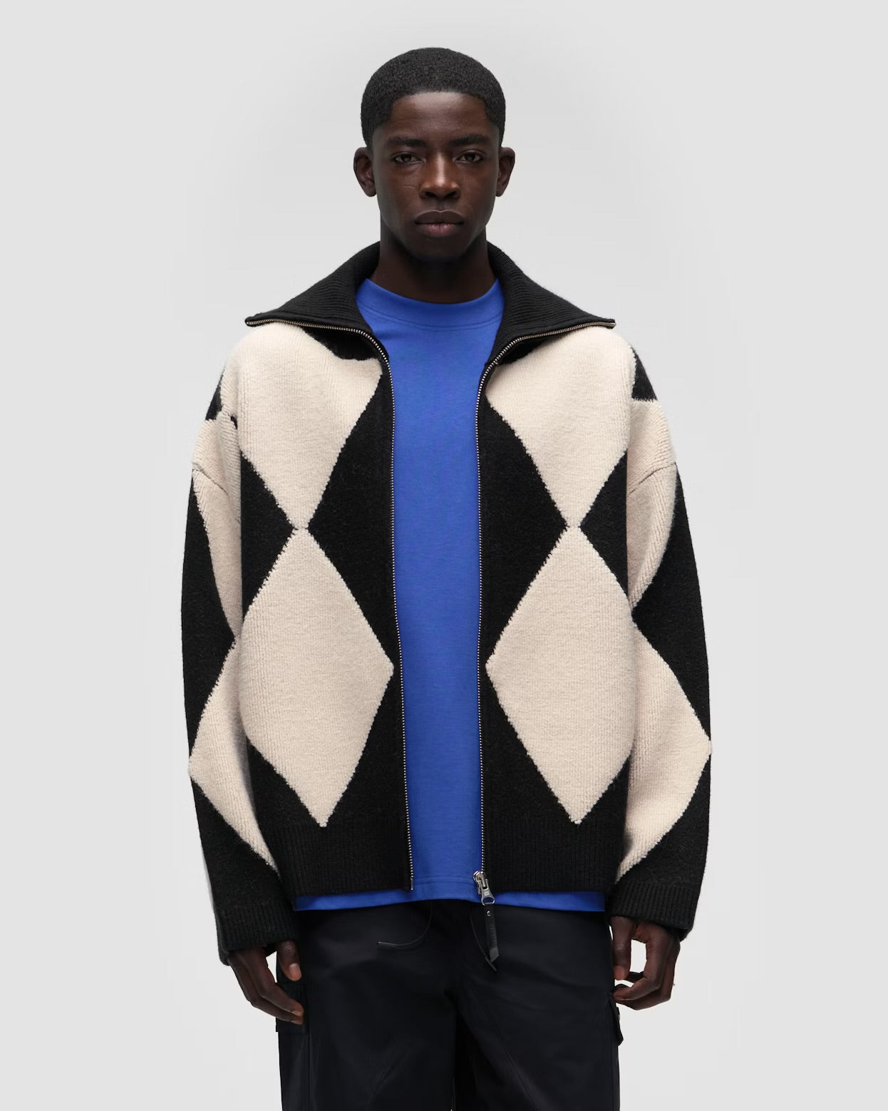 Jacket Yaman Knit Black/Gray