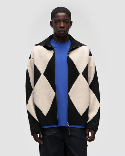 Jacket Yaman Knit Black/Gray