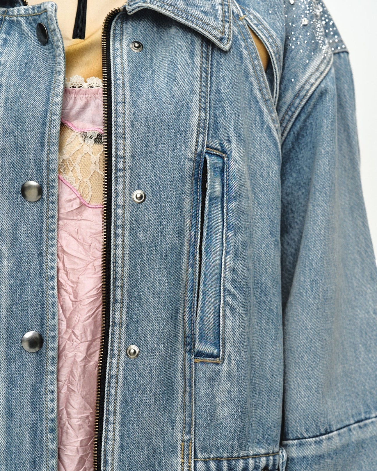 Jacket Jeweled Denim Blue