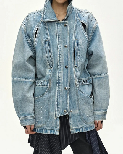 Jacket Jeweled Denim Blue