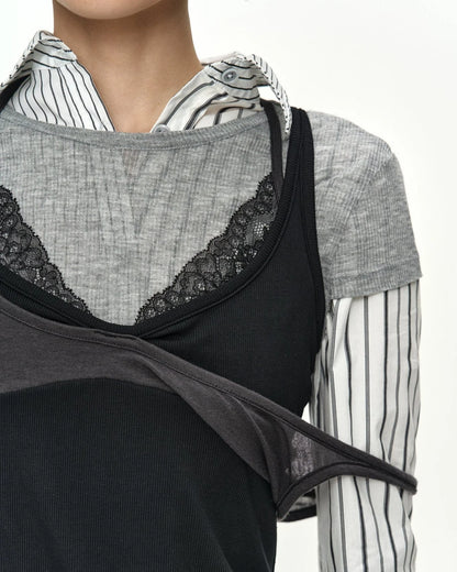 T-shirt Upside-Down Grey & Black