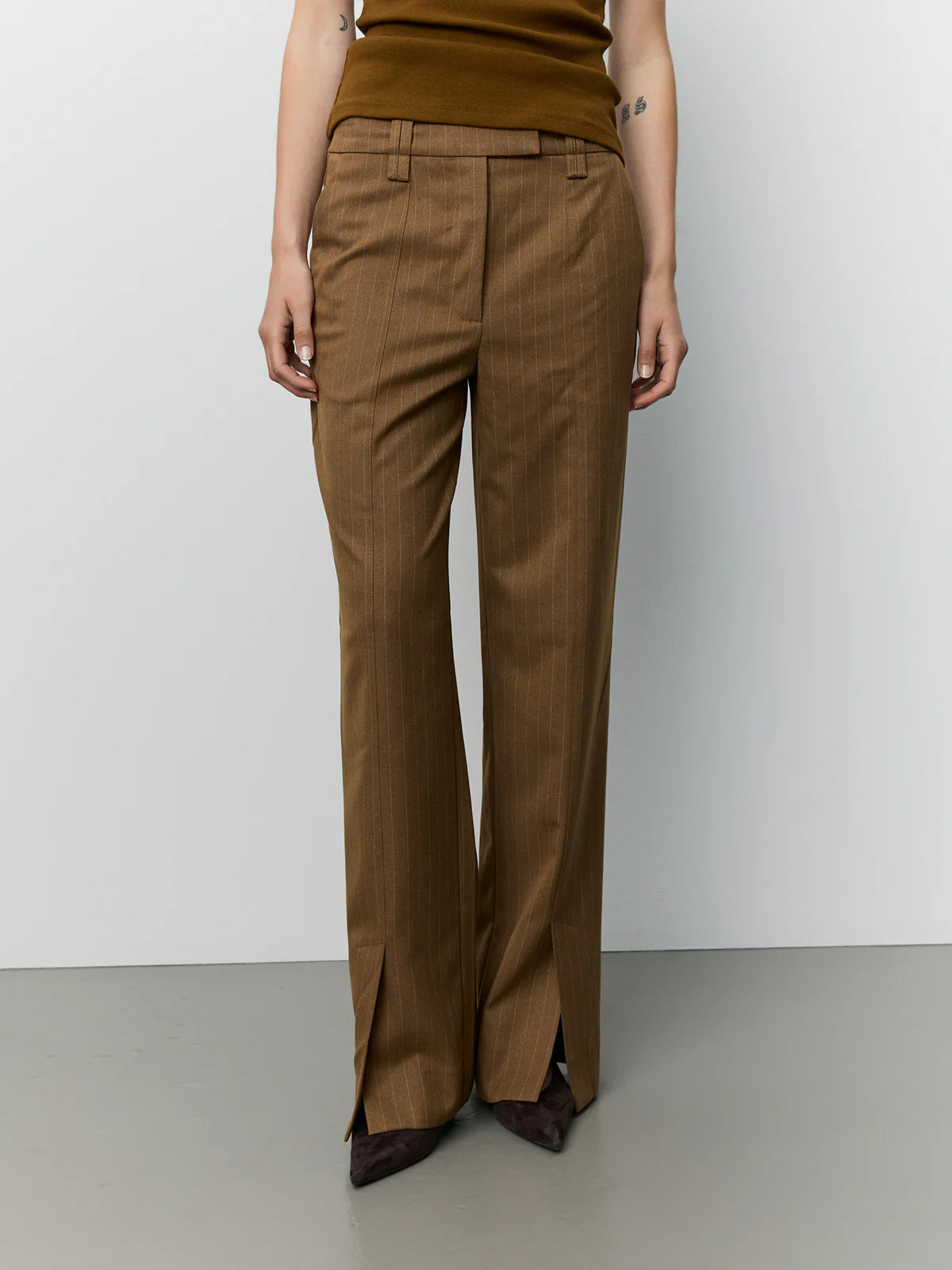 Pants Amila Pinstripe Brown