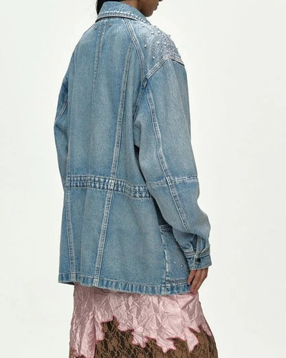 Jacket Jeweled Denim Blue