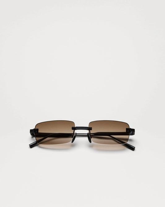 Sunglasses Rimless Parallel Brown Gradient