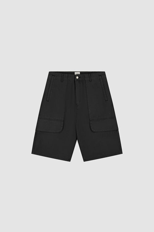 Shorts Cargo Linen Black