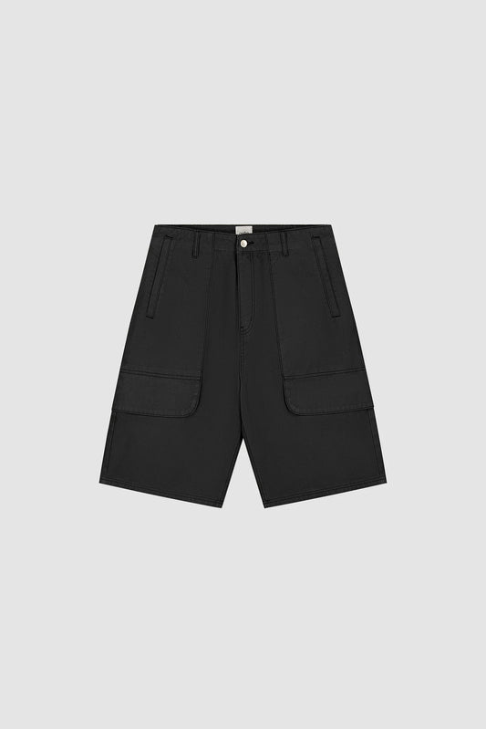 Shorts Cargo Linen Black