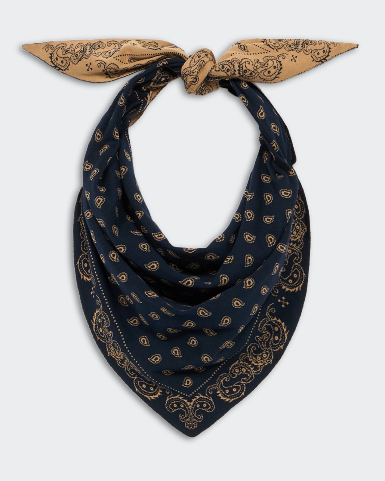Scarf Wild Rag Navy & Camel