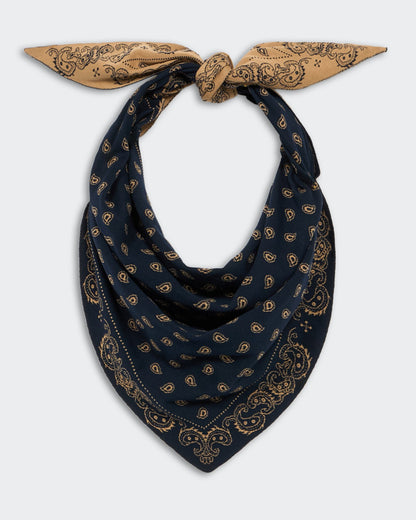 Scarf Wild Rag Navy & Camel