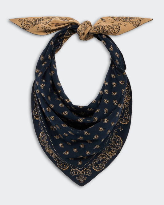 Scarf Wild Rag Navy & Camel