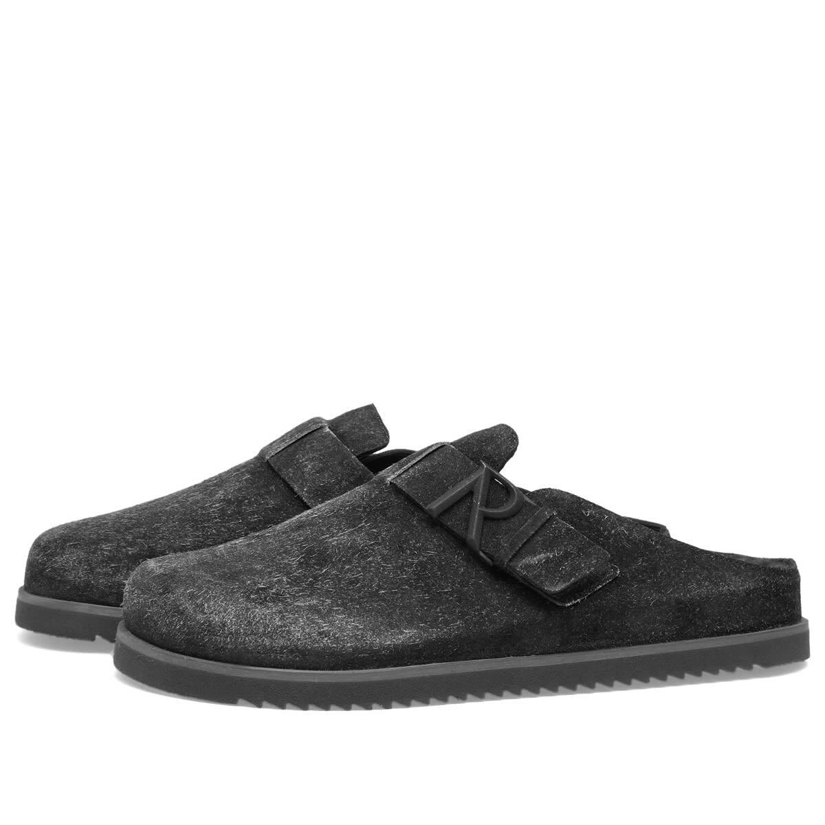 Slippers Initial Mule Hairy Off Black