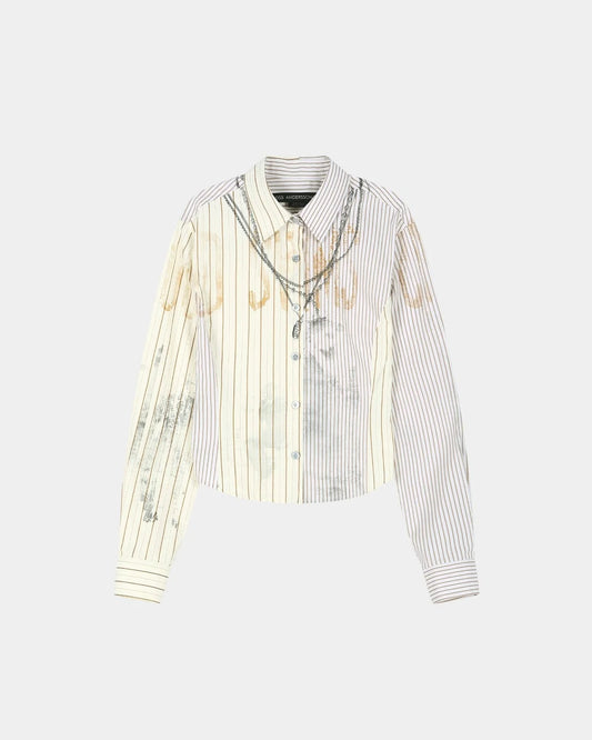 Shirt Necklace & Choker Beige