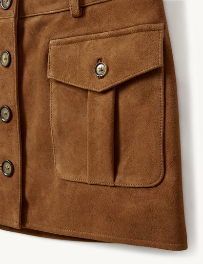 Skirt Suede Mini Acorn Brown
