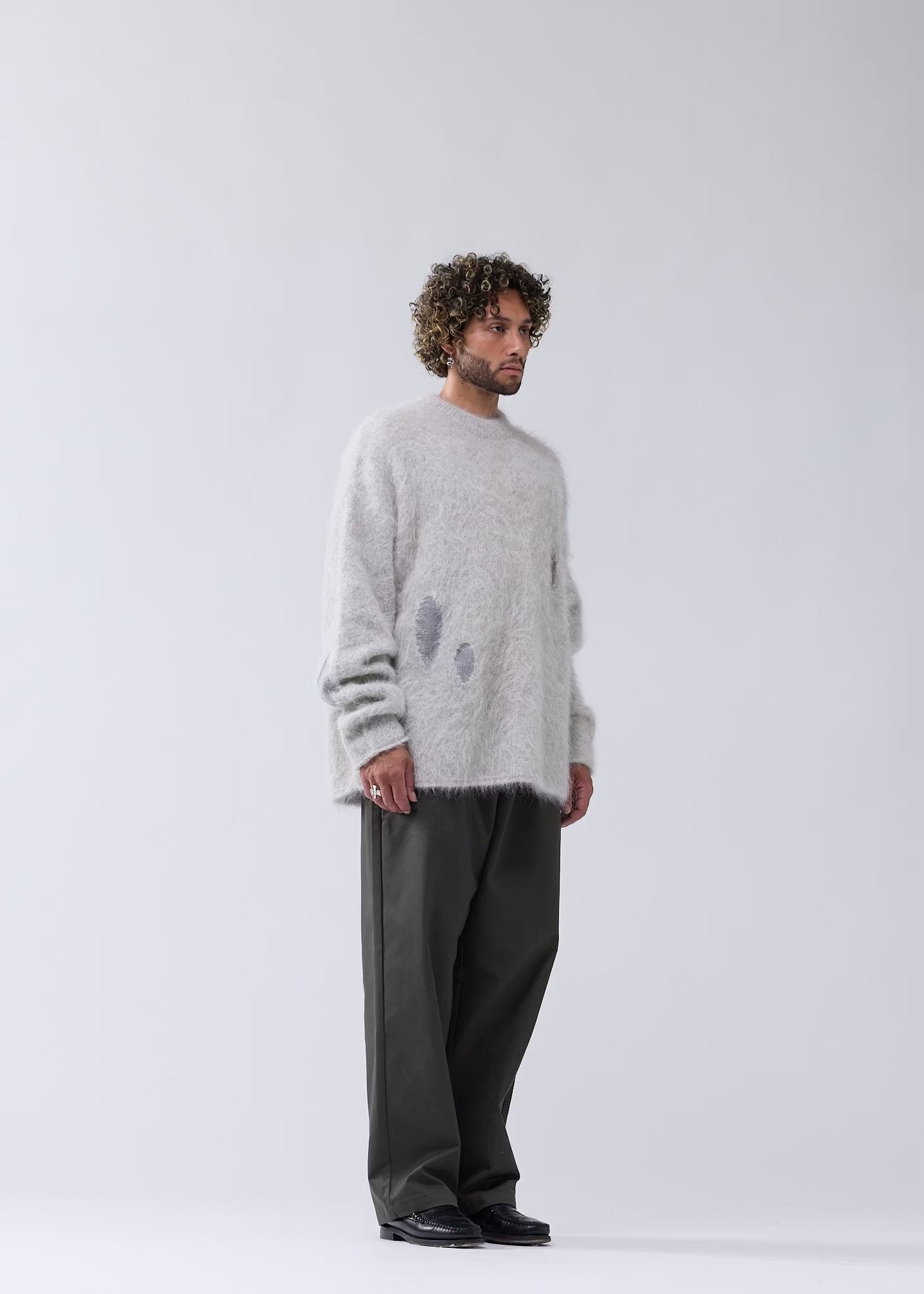 Sweater Alpaca Blend Crewneck Grey