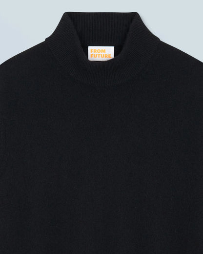 Sweater Basic Mock Neck Noir