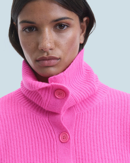 Svetr Cardigan Neon Pink