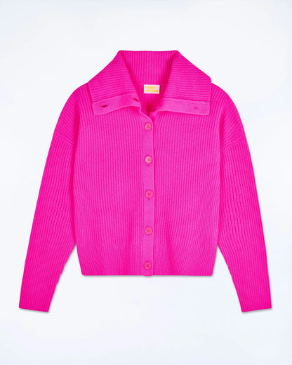 Sweater Cardigan Neon Pink