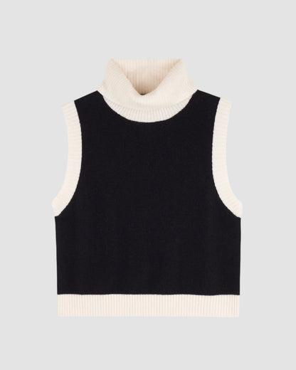 Sweater Sleeveless Black & White