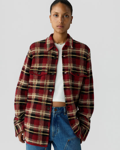 Shirt Plaid Work Carmine