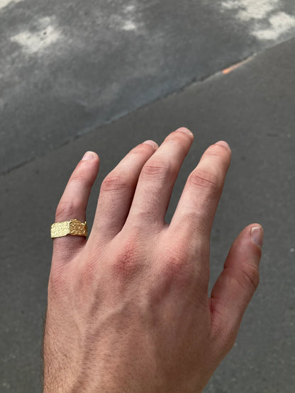 Ring Glyphs Small Goldplated Silver