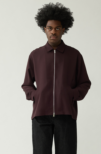 Jacket Zip Up Burgundy
