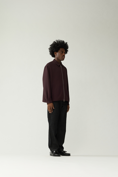 Jacket Zip Up Burgundy