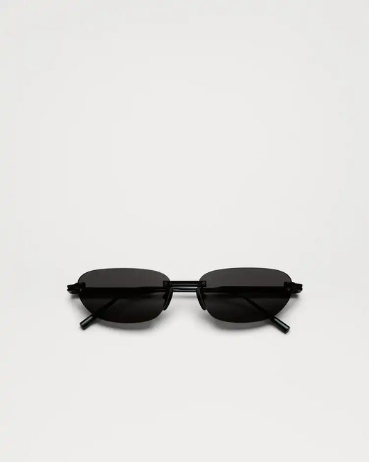 Sunglasses Rimless Oval Black