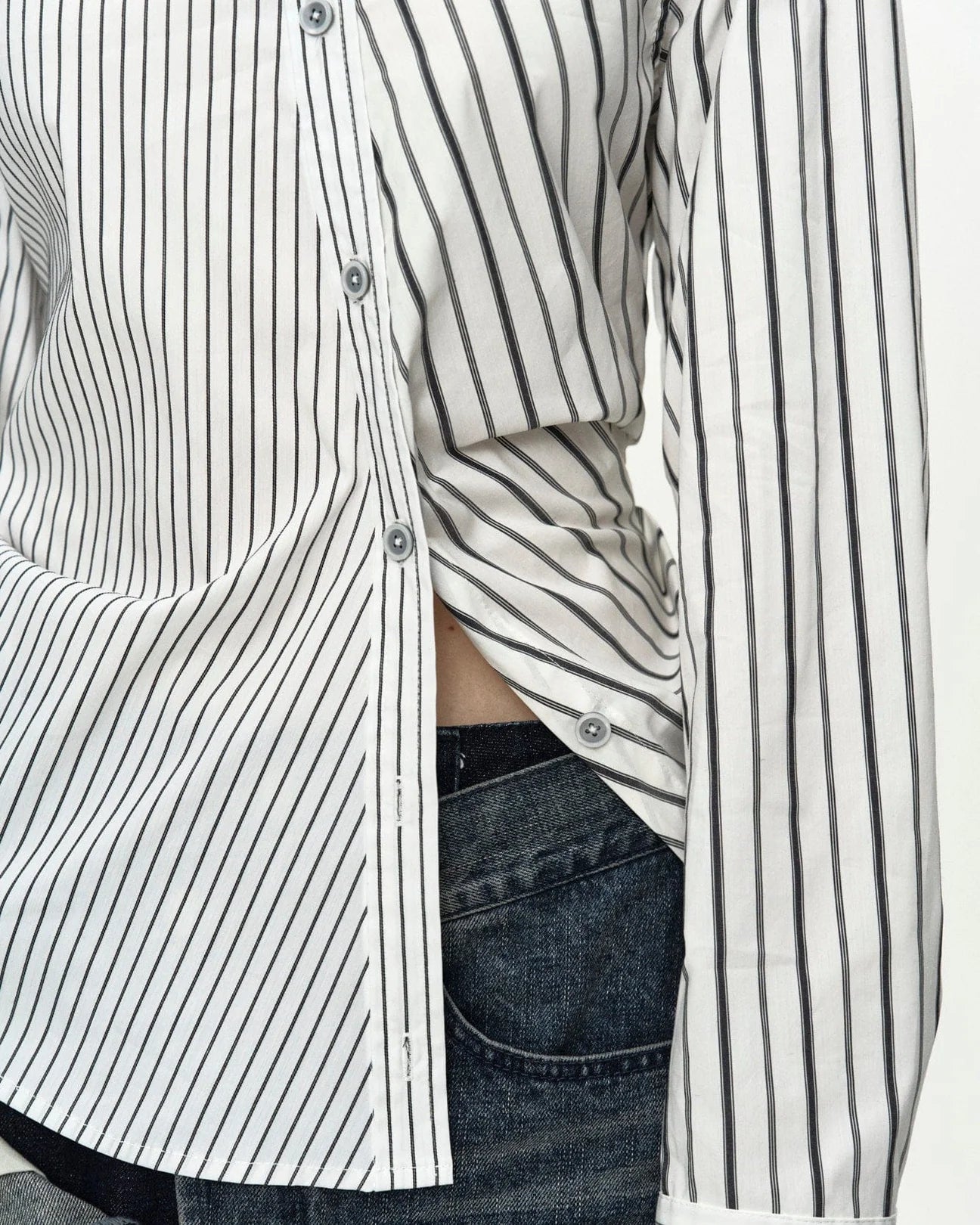 Shirt Noa Twist Striped White