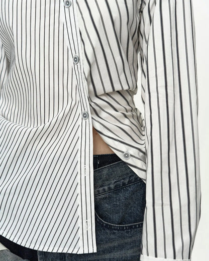 Shirt Noa Twist Striped White