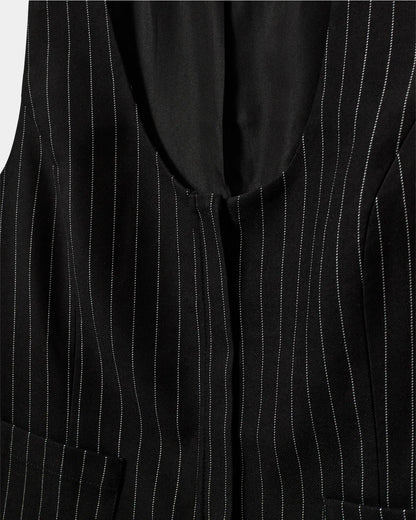 Vest Yoko Striped Black & White
