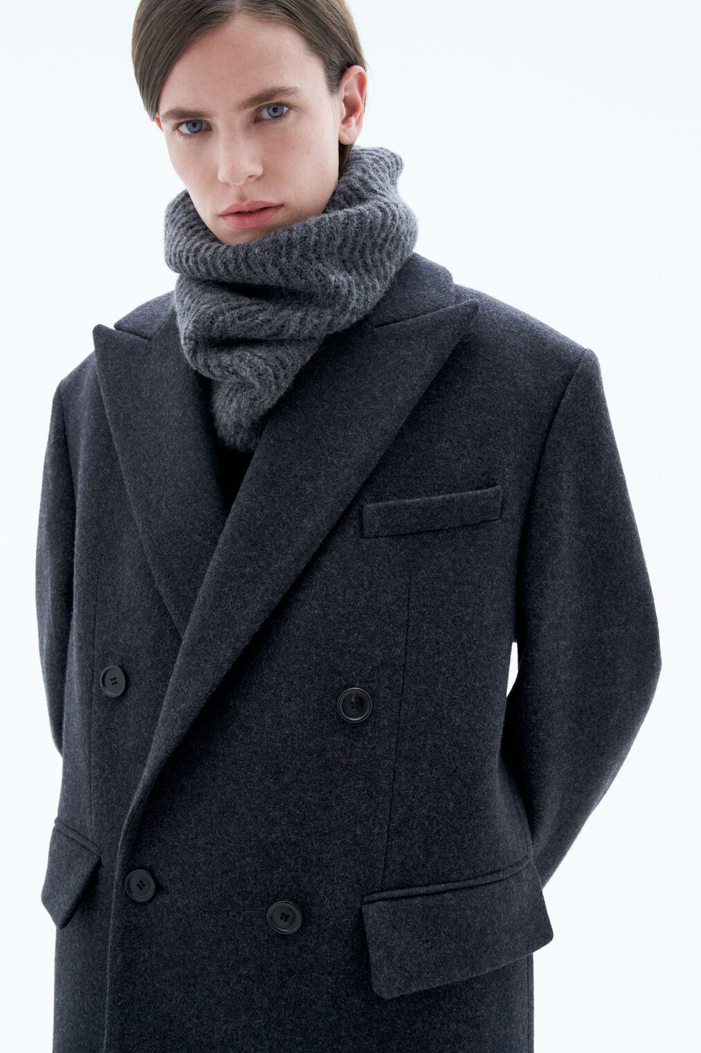 Tailored Coat Anthracite Grey