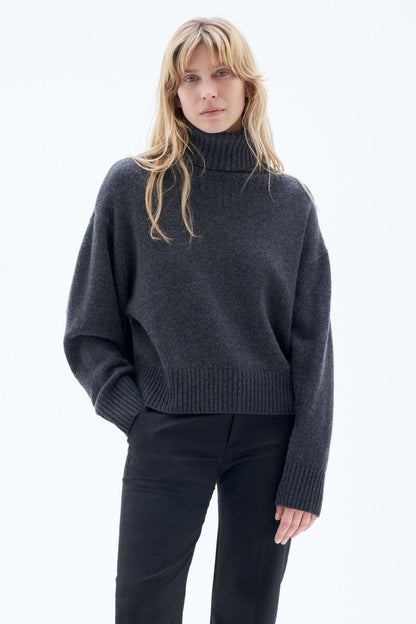 Sweater Wool Turtleneck Anthracite
