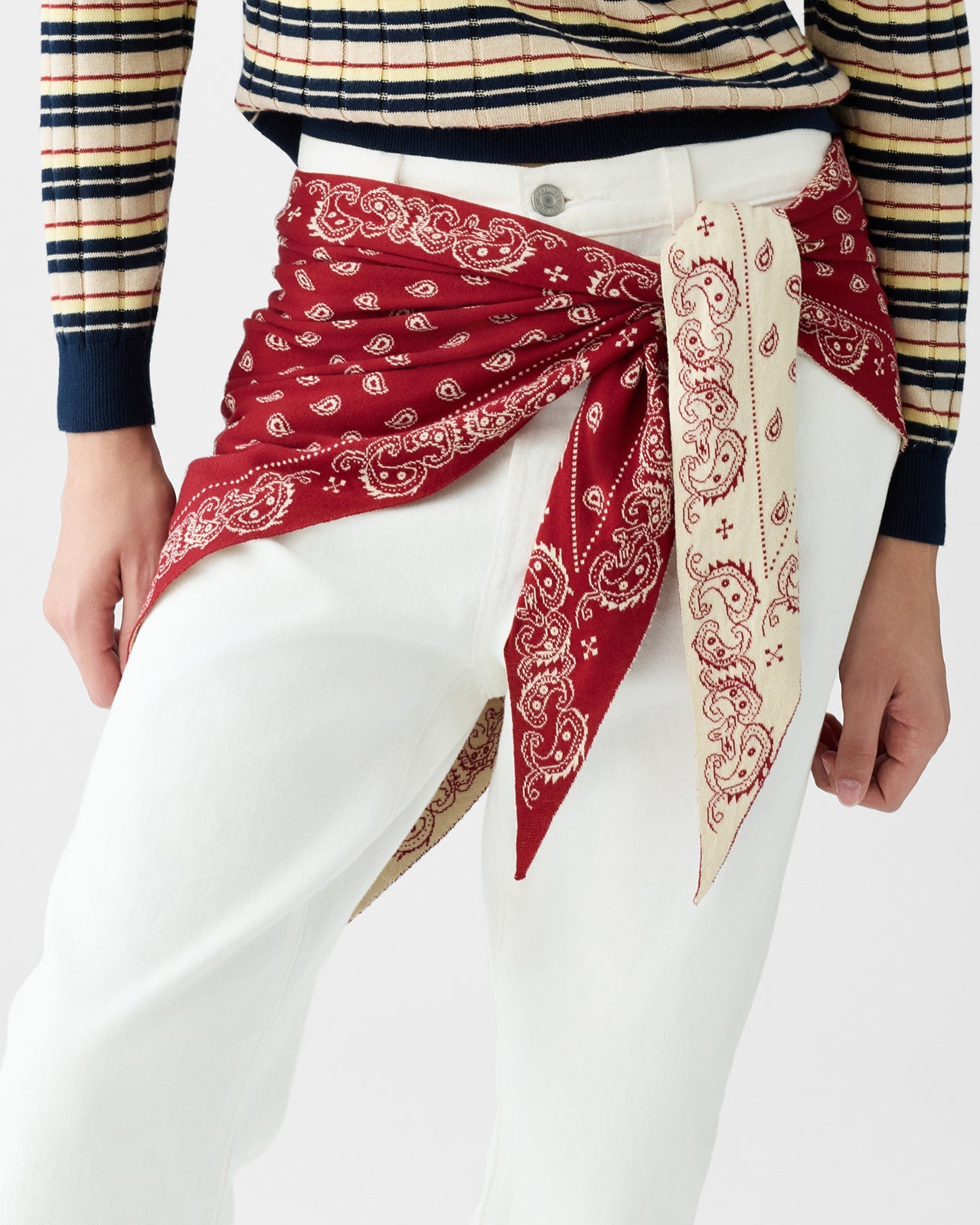 Scarf Wild Rag Carmine & Butter