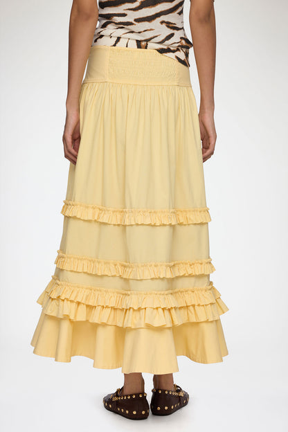 Skirt Tiered Frill Yellow