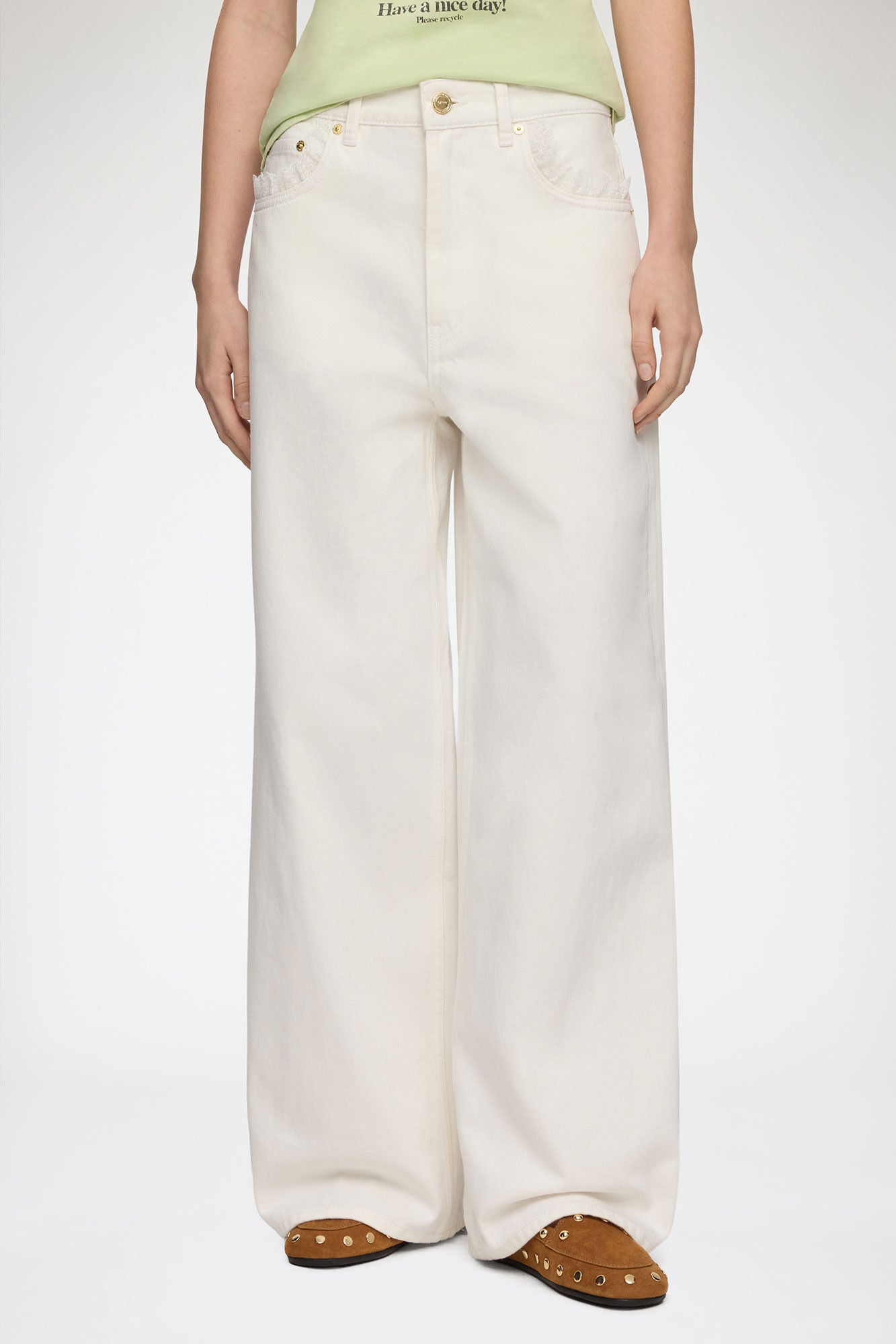 Jeans Lari Straight White