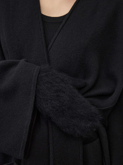 Gloves Brushed Mittens Black