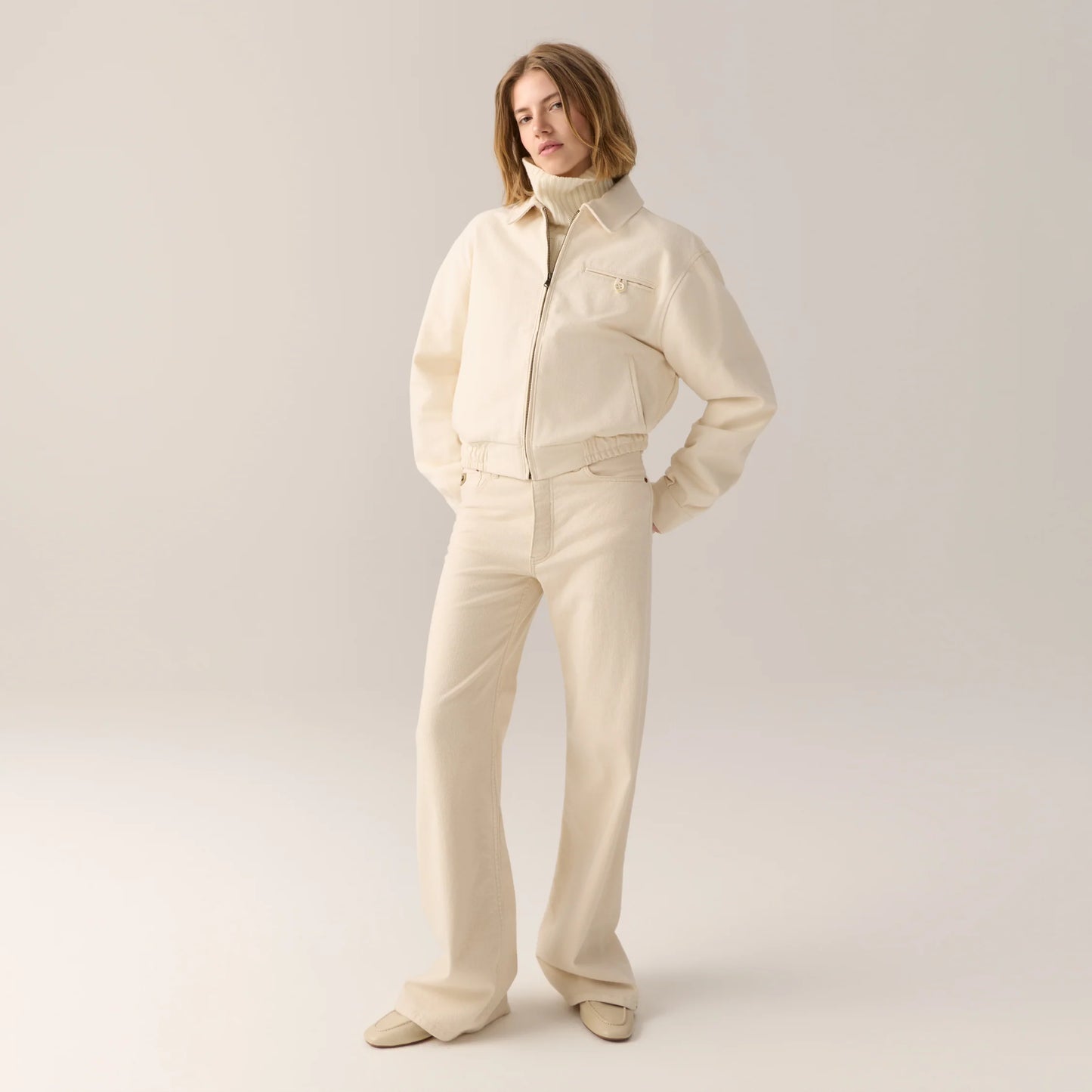 Jeans Lindsay Palazzo Beige