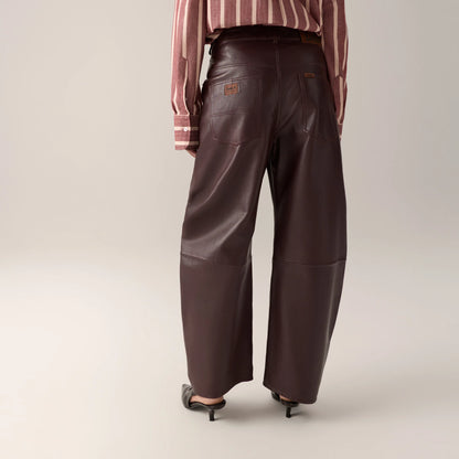 Pants Dali Leather Burgundy